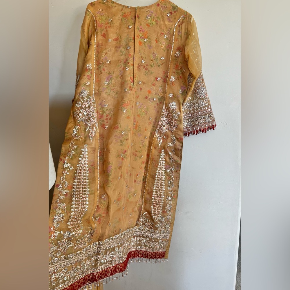 Pakistani Indian Brand Hussain Rehar festive fancy party wear dress suit - Picture 7 of 16